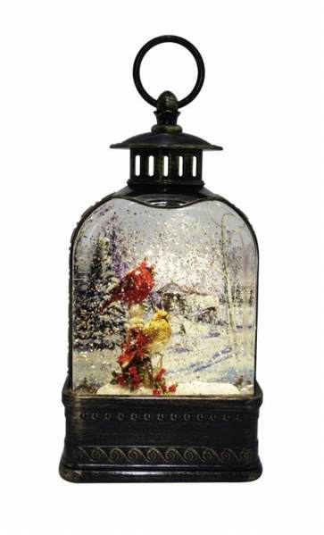 Item 322223 Cardinal Wide Dome Glitter Lantern