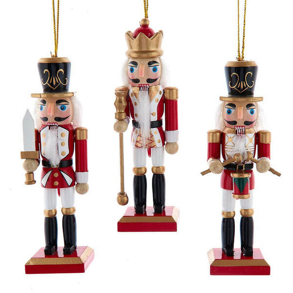 Item 100351 Red White King Soldier Nutcracker Ornament