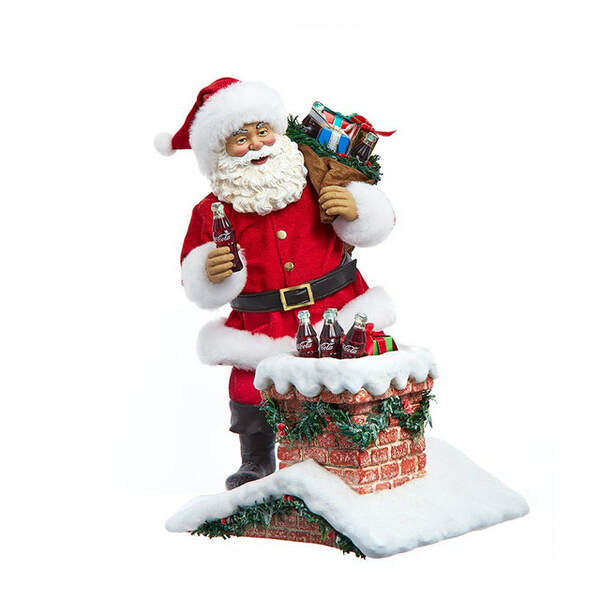 Item 100403 Coke Santa In Chimney Figure