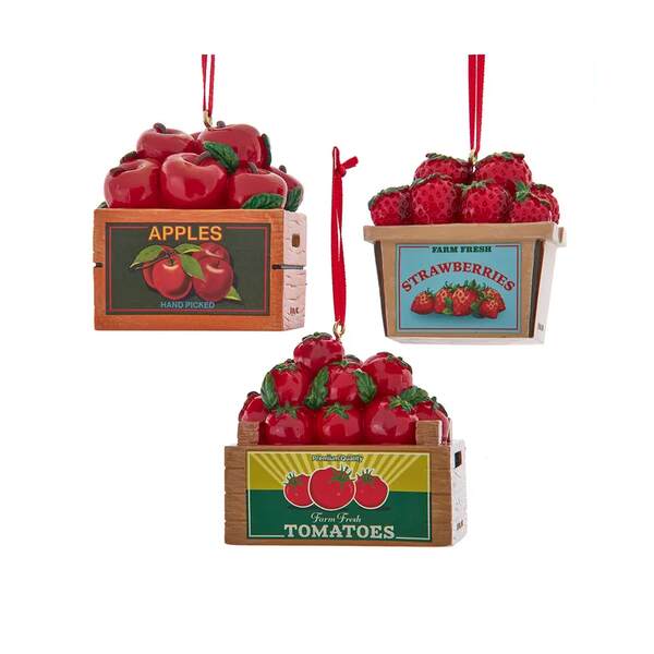 Item 103078 Fruit/Veggie Crate Ornament