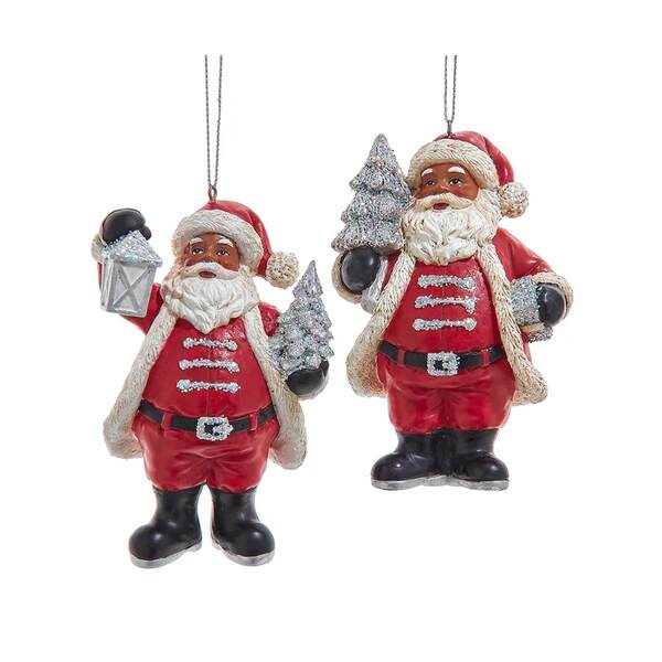 Item 103380 Black Santa With Tree Ornament