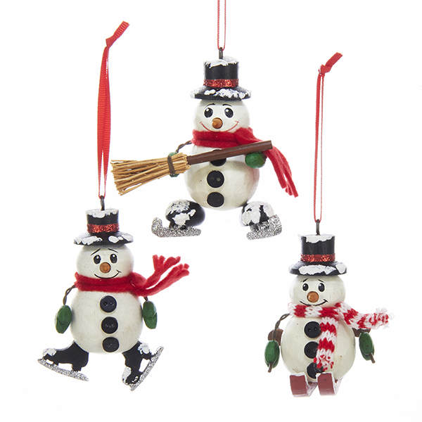 Item 105621 Skating/Skiing Snowman Ornament