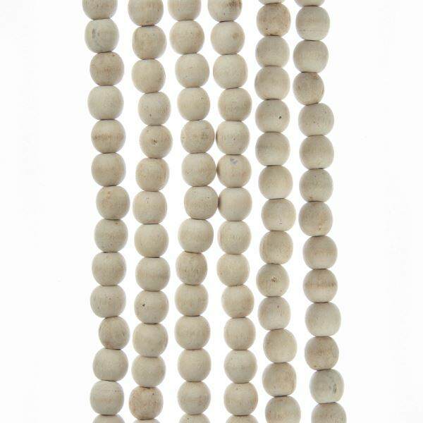Item 106980 9 Foot Natural Wood Beaded Garland