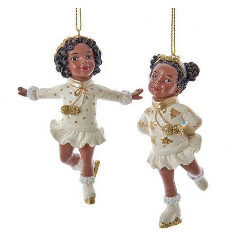 Item 107138 Black Skating Girl Ornament