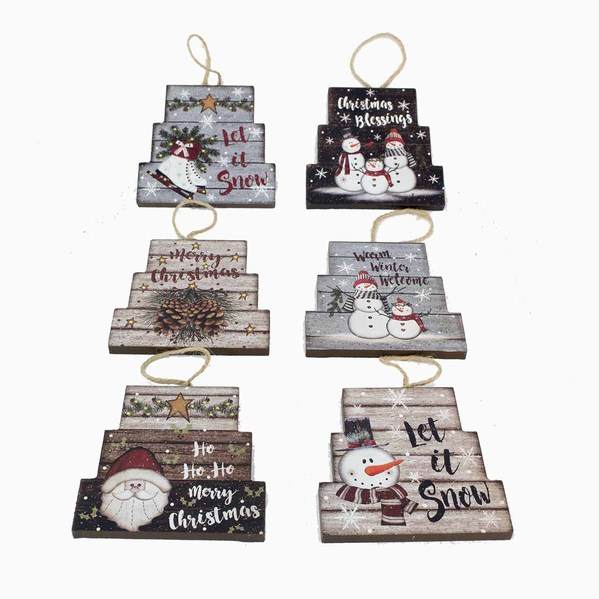 Item 128061 Snowman/Santa Sign Ornament