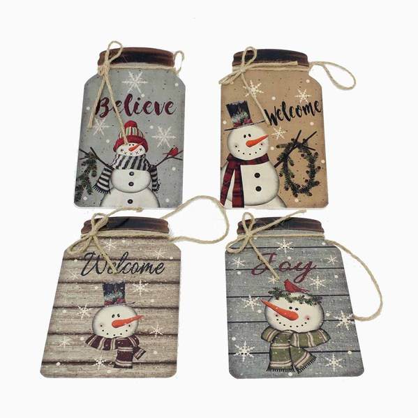 Item 128062 Snowman Jar Ornament