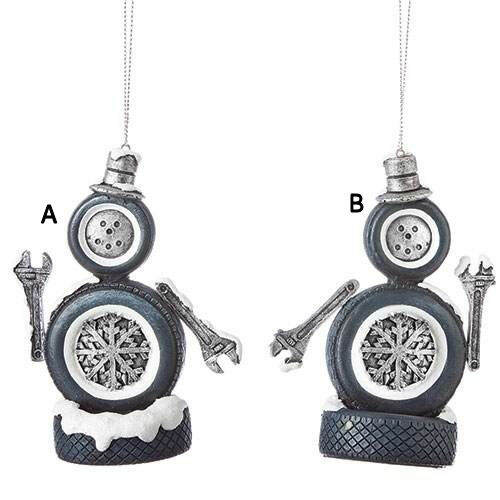 Item 134374 Tire Snowman Ornament