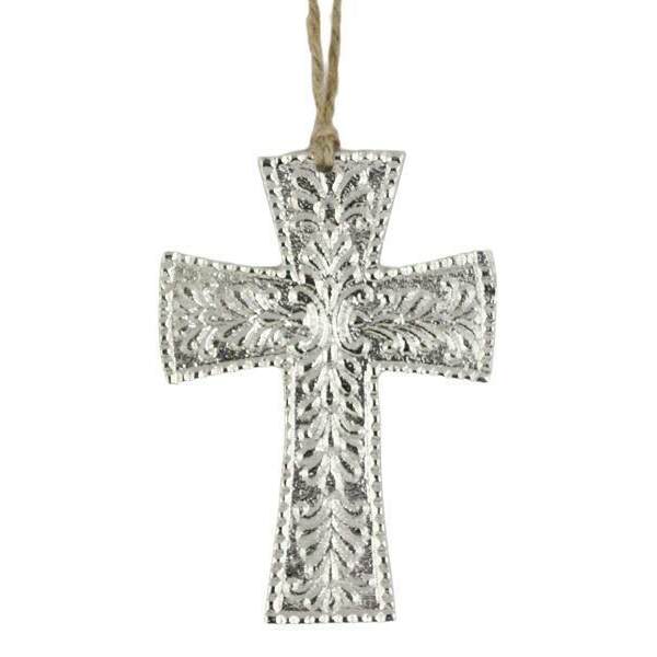 Item 171040 Aluminum Cross Ornament