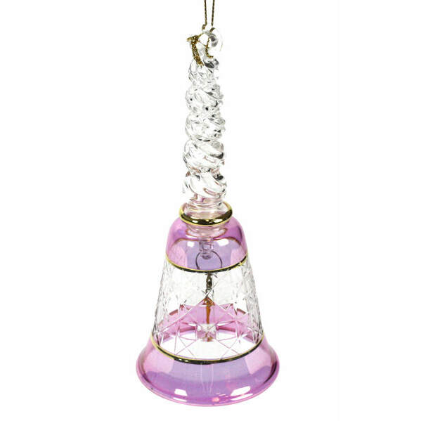 Item 186170 PURPLE/CLEAR/GOLD BELL ORN