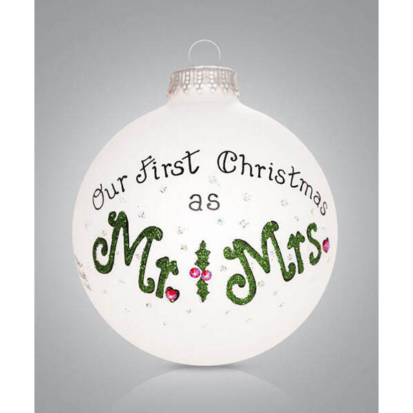 Item 202294 Script Mr. and Mrs. Ornament