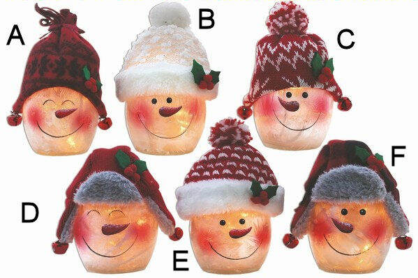 Item 212296 Pre-Lit Get Your Merry On Snowman Votive With Hat