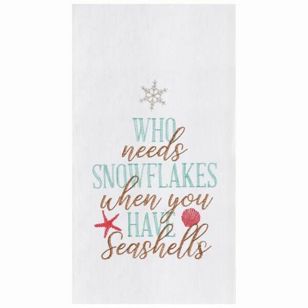 Item 231130 Who Needs Snowflakes Kitchen Towel