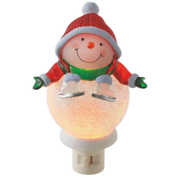 Item 260647 SKATING SNOWMAN NIGHTLIGHT