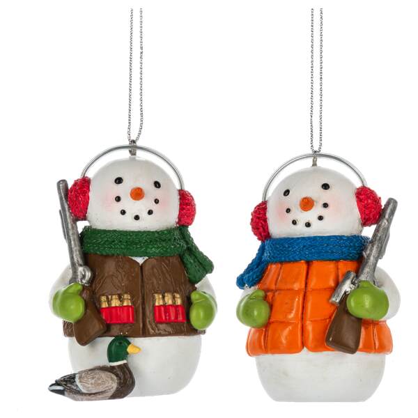Item 260658 Snowman Hunting Ornament