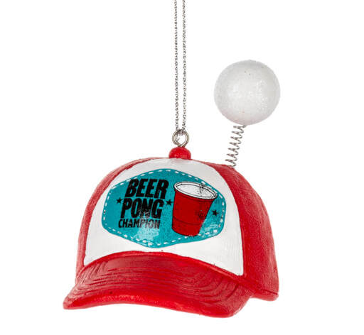 Item 260857 Beer Pong Hat Champion Ornament