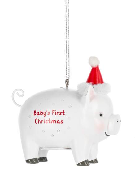 Item 260861 Babys First Christmas Piggy Bank Ornament