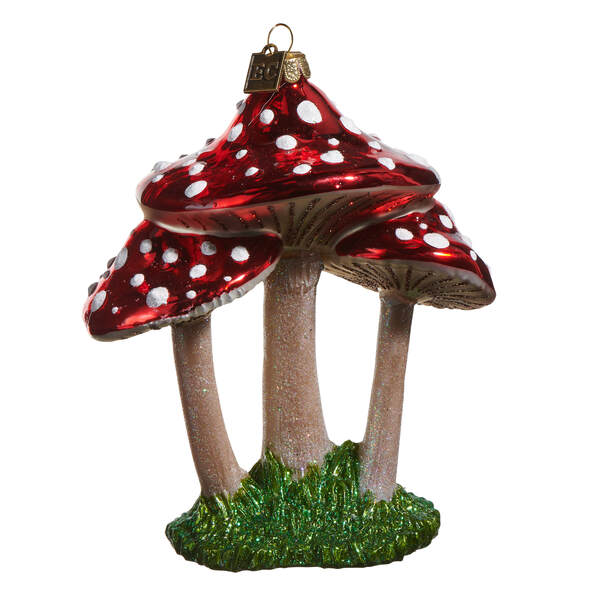 Item 281716 Red Mushroom Trio Ornament