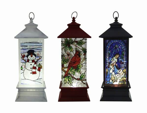 Item 322157 Stained Glass Glitter Water Lantern