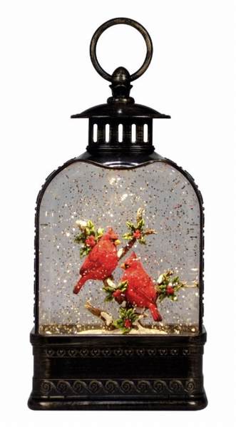 Item 322256 Cardinal Dome Glitter Lantern