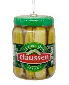 Item 333941 Claussen Pickle Jar Ornament