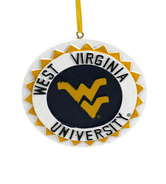 Item 416424 West Virginia University Mountaineers 3D Logo Ornament