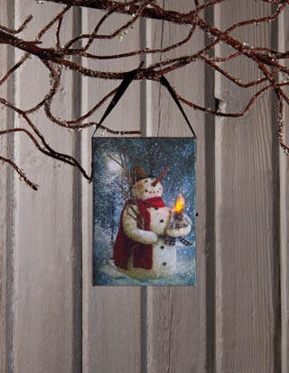 Item 455437 Lighted Woodland Snowman Ornament