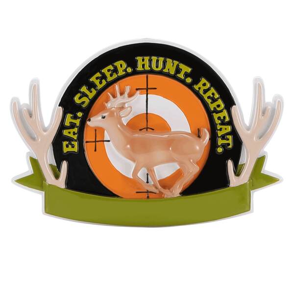Item 459628 Eat Sleep Hunt Repeat Ornament