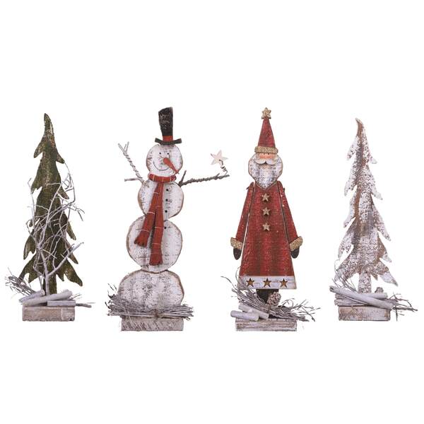 Item 501221 Wood Rustic Holiday Decoration