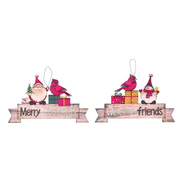 Item 501344 Cute Christmas Hanging Sign Decor