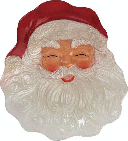 Item 501994 Glass Santa Face Plate