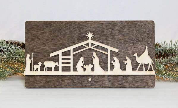 Item 509135 Nativity Scene Desktop Easel