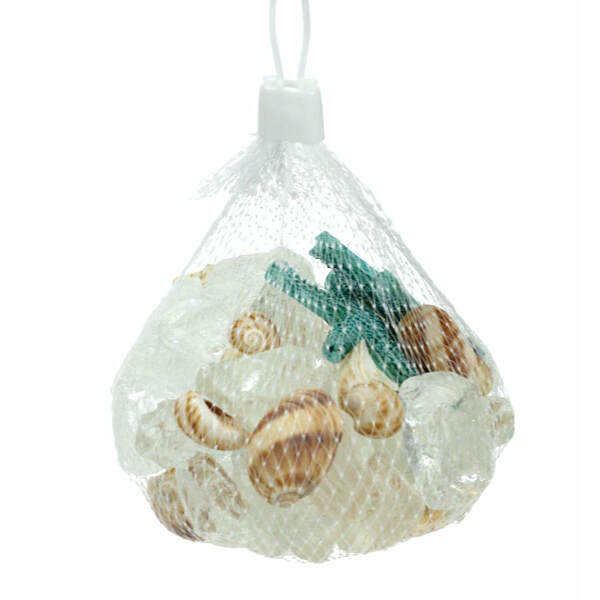 Item 519425 Bag Of Shells With Starfish and Glass