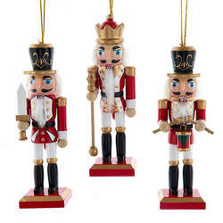 Item 100351 thumbnail Red White King Soldier Nutcracker Ornament