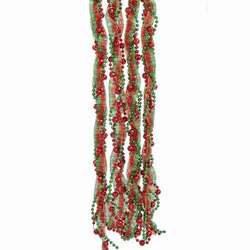 Item 100609 thumbnail 9 Foot Plaid Ribbon Bead Garland