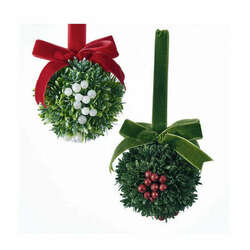 Item 100698 Christmas Kisses Mistletoe Ball Ornament