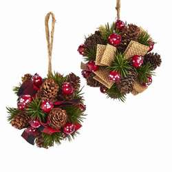 Item 100700 Pine Cone/Berry Ball Ornament