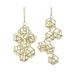 Item 100708 thumbnail Gold Wire Drops With Gems Ornament