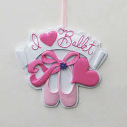 Item 100828 I Love Ballet Ornament
