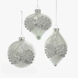 Item 101031 Frosted Ball/Onion/Finial Ornament