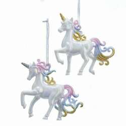 Item 101182 thumbnail White Unicorn With Multi Pastel Ornament