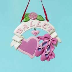 Item 101411 Ballet Banner Ornament