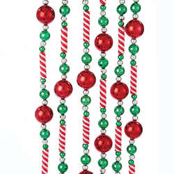 Item 101421 thumbnail Red, White and Green Candy Bead Garland