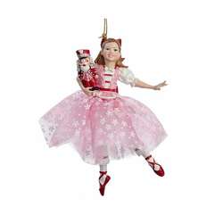 Item 101509 thumbnail Clara In Pink Dress With Nutcracker Ornament