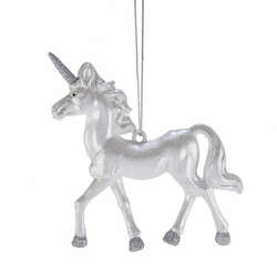 Item 101692 thumbnail Clear/Silver Unicorn Ornament