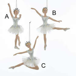 Item 101783 White Ballerina Ornament