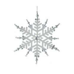 Item 101790 thumbnail White Silver Snowflake Ornamemt