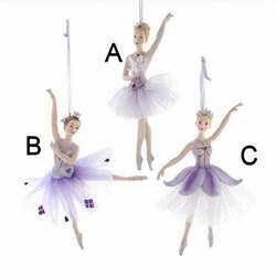 Item 101893 Purple Ballet Ornament