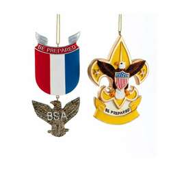 Item 102426 thumbnail Boy Scouts Fleur-De-Lis/Eagle Badge Ornament