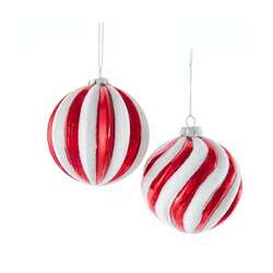 Item 102483 thumbnail Peppermint Striped Ball Ornament