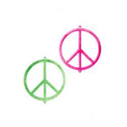 Item 103227 Glow In The Dark Peace Symbol Ornament